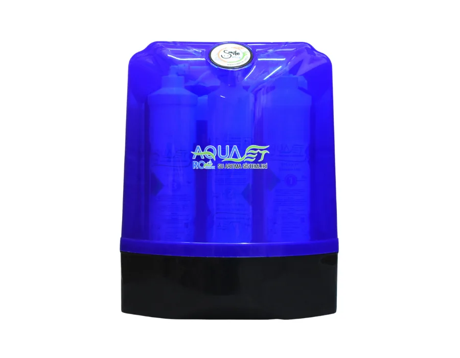 AQUASET RT-V105-P Smile Plus Serisi Kabinli Pompalı Su Arıtma Cihazı Mavi AQUASET RT-V105-P Smile Plus Serisi Kabinli Pompalı Su Arıtma Cihazı Mavi